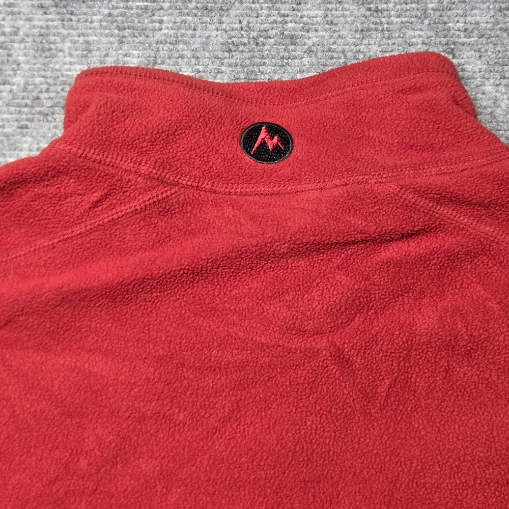 Marmot Mens Red Quarter Zip Microfleece Pullover Sweater Large H83590 - Picture 10 of 12